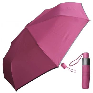21 inch * 8k reflecterende rand, bijpassende kleurstof, opvouwbare paraplu en dubbele paraplu cadeau