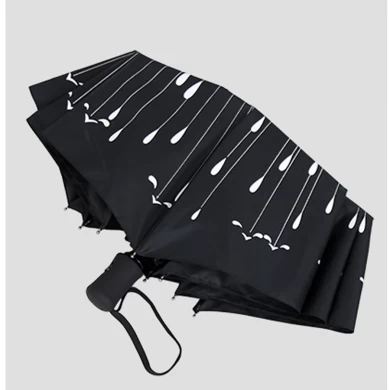 23英寸* 8k全开式彩色丝绸印在所有面板紧凑折叠伞