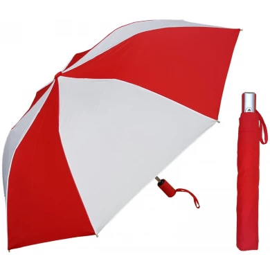 3つの完全な開いたマッチ色ゴム製ハンドルのギフトの傘