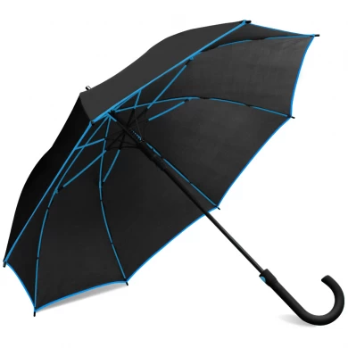 Parapluie de golf de Hanlde en caoutchouc en plastique de cadre de coupe-vent de couleur de match ouvert automatique de 30inch couleur assortie