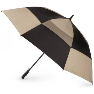 Parapluie de golf de poignée en plastique de cadre de coupe-vent de fibre de verre de vent d'auvent 30inch
