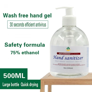 500ml Wash Disinfectant 75% Alcohol Gel  Hand Sanitizer Gel Antibacterial Alcohol Hand Sanitizer Gel OEM