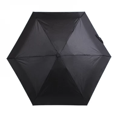 6k supermini สีดำพับอลูมิเนียมเฟรมสี่เหลี่ยมจับร่ม