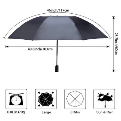 All weather outdoor automatisch open en dicht reis regen opvouwbare paraplu
