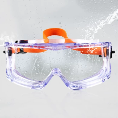 Basic styles safety industrial goggle, indirect vented soft flexible scratch-resistant and anti-fog clear goggles