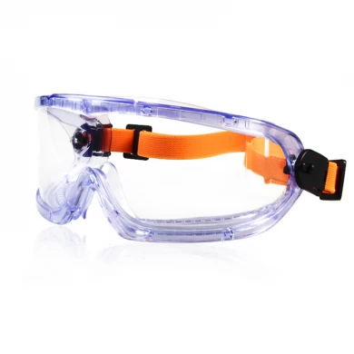基本款式安全工业护目镜，间接通风，柔软，柔性，耐刮擦和防雾透明护目镜