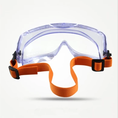 Grundausstattung Sicherheitsbrille, indirekt belüftete, weiche, flexible, kratzfeste und beschlagfreie Schutzbrille