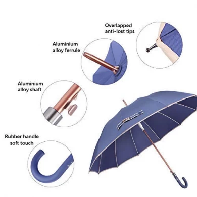 Tanie kolorowe, odporne na promieniowanie UV 25 niestandardowe logo Wiatroszczelny prosty parasol dla kobiet i mężczyzn