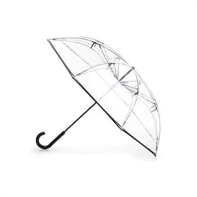Fabrikant van China Clear Transparent Dome Reverse paraplu met J-greep