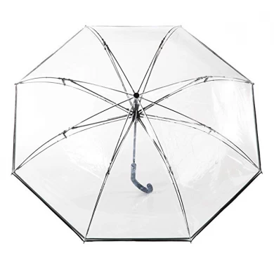 Fabrikant van China Clear Transparent Dome Reverse paraplu met J-greep