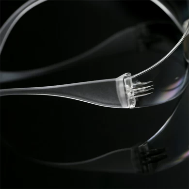 Doorzichtige anti-stof, anti-spat, slagvaste pc, heldere lens, veiligheids-lasbril voor oogbescherming