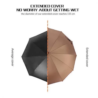 Custom High Quality Diameter 115cm Large 12 Rib Golf Umbrella for Men Women with Multiple Colors