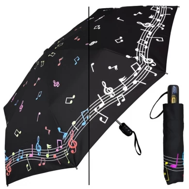 شعار مخصص السيدات الحماية من الشمس أسود الاتفاق التلقائي فتح 3 إغلاق مظلة قابلة للطي