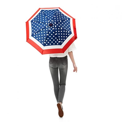Manuel personnalisé d'impression de conception pliant le parapluie de 95cm 8ribs avec l'impression de logo