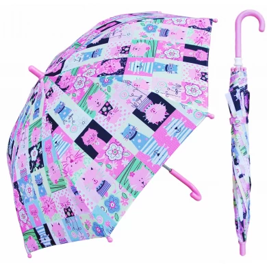 Lindo regalo colorido a prueba de lluvia Mini Stick para niños paraguas