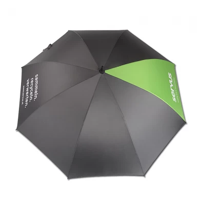EVA Geschenkgriff Gebogener Fiberglasrahmen Grüner Regenschirm Geschenkschirm