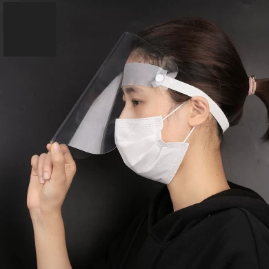 Elastic band visor PET disposable face shield mask