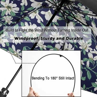 Factory Fast Ship Cheap Navy Blue 46inch WINDPROOF Auto Open Close Updated Reverse Foldable Umbrella
