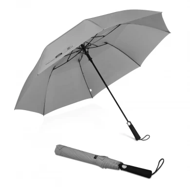 High Quality Double Canopy Windproof 2 Fold Umbrella For Mens Umbrella
