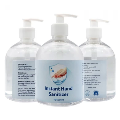 High quality 500ml Hand Sanitizer Gel Antibacterial Alcohol Hand Sanitizer Gel Wash Disinfectant 75% Alcohol Gel