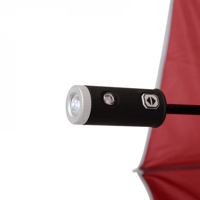 High quality business gift creative LED auto open and close folding flashlight rain umbrella
