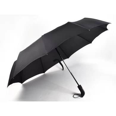High quality custom pongee fabric 3fold umbrella promotional rain umbrella