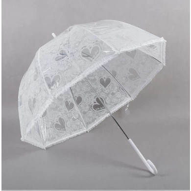 热销售白色蕾丝婚礼伞手工伞为婚礼伴娘装饰伞