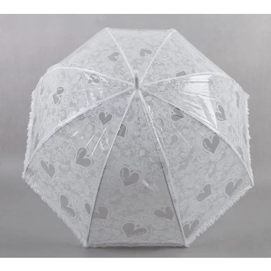 熱い販売の白いレースの結婚式の傘結婚式の花嫁介添人の装飾傘のためのハンドメイドの傘