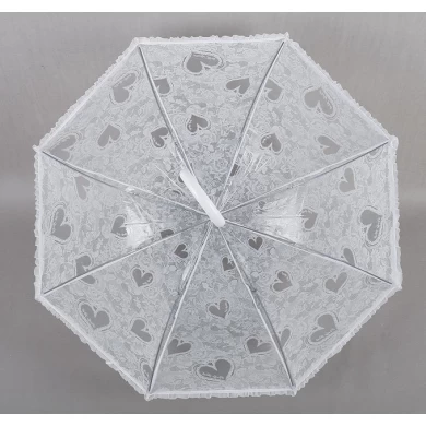 Heiße Verkäufe Weißer Spitze Hochzeitsregenschirm Handgemachte Regenschirme für Hochzeit Brautjungfer Dekoration Regenschirm