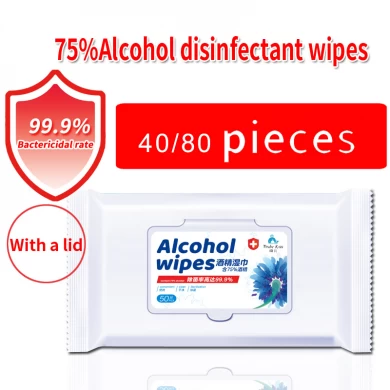 Household Skin Care Cleaning Wipes 50Pcs Hand Wet Tissue 75% Alcohol Wipes