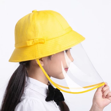 Kids protective hat face shield mask