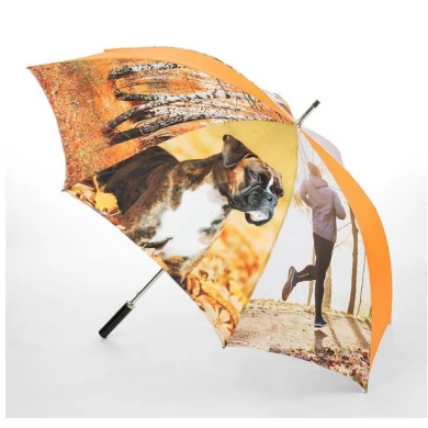 Leichter Aluminiumrahmen mit Animal Print Design und geradem Schirm
