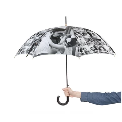 Light Aluminum Frame Animal Print Design Straight Umbrella