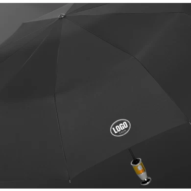 Lotus 2022 Custom LOGO 3 Fold 10 Ribs ABS Plated Handle Automatic Waterproof UV Umbrella