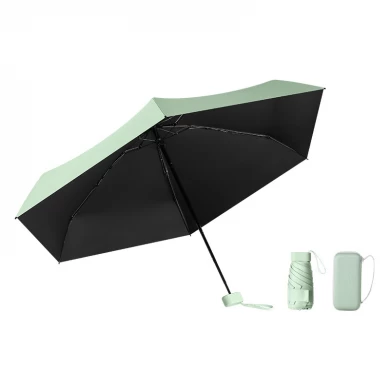 Lotus 2022 Lady 6 Fold Mini UV Sunscreen Summber Umbrella With Case