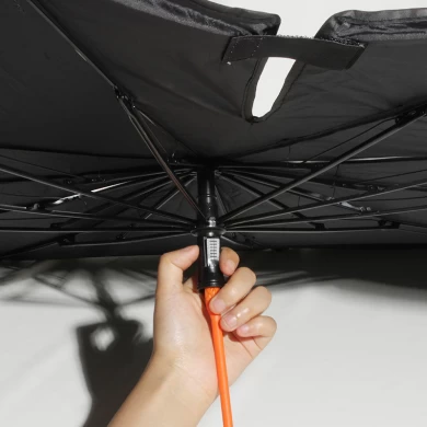 Lotus 2022 New Design Plastic Shaft Car Sunshade Front Windshield Foldable Umbrella
