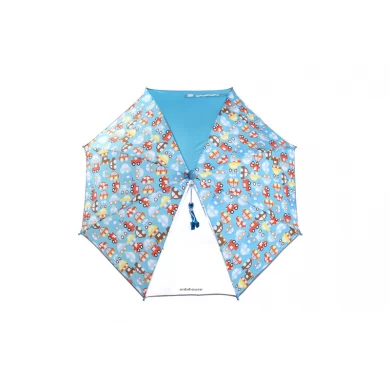 Lotus Nordic Style Cute Owl Cartoon Reflective Sunshade Automatic Children's Umbrella in Rainy Day