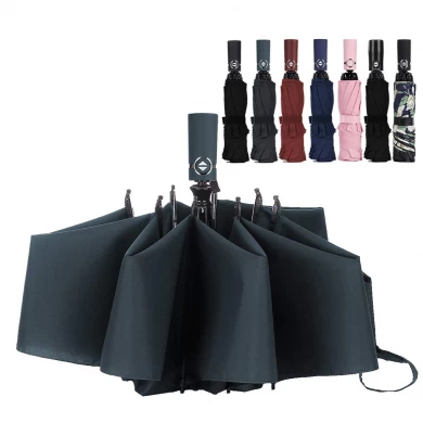 LotusUmbrella 2019 heißer verkaufender WINDDICHTER Selbstöffnungs-nahes faltendes kompaktes Rückseiten-Regenschirm