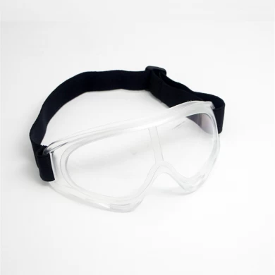 メガネ越しの非通気型安全ゴーグル、透明レンズ、曇り止め、耐衝撃性、防塵、通気性安全メガネ