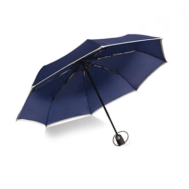 Paraguas de viaje OEM a prueba de viento Auto Open & Close 3 paraguas plegable con mango ergonómico