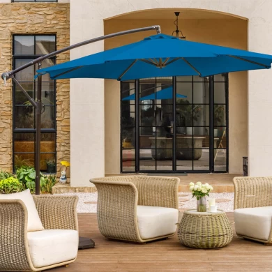 Outdoor Hanging umbrella with 360 Rotation