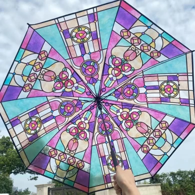 POE umbrella with Special Colorful Window Printing