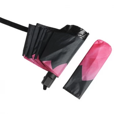 Parapluie pliant populaire de 25 pouces à protection UV Parapluie plié à 10 côtes de qualité parfaite