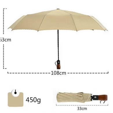 Promocyjny, kompaktowy, automatyczny 3 składany parasol