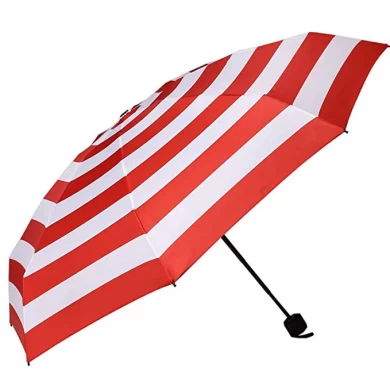 Promocional 3 paraguas plegable manual abierto ligero portátil plegable paraguas