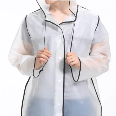 Promotional Adult both sexes transparent raincoat durable polyethylene custom raincoat EVA rain wear