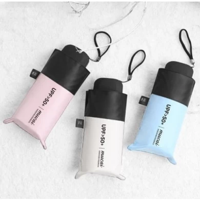 Promotional Custom Printing Wine Bottle Shape Three Folding Umbrella With Silver Coating