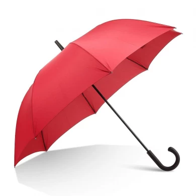 Werbe Große UK Walking Stick Auto Open Hook Griff gerade Regenschirm