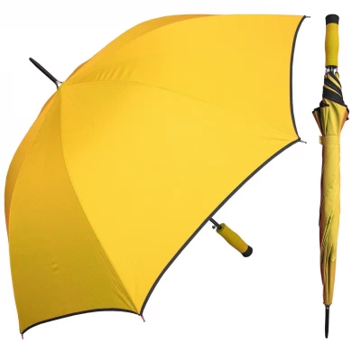 경주 EVA 손잡이 가장자리 블랙 방풍 블랙 금속 프레임 골프 우산