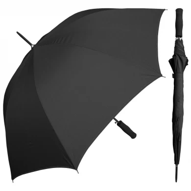 Race EVA Handle Edge Negro a prueba de viento Marco metálico negro Paraguas de golf